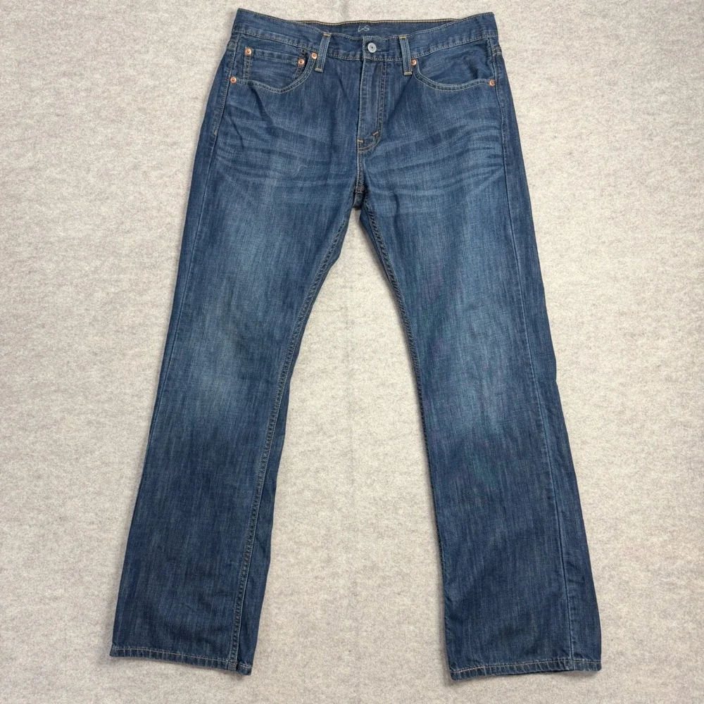 Levis 527 Slim Bootcut Jeans Mens 34x30 Medium Wash Blue Denim 05527-0239